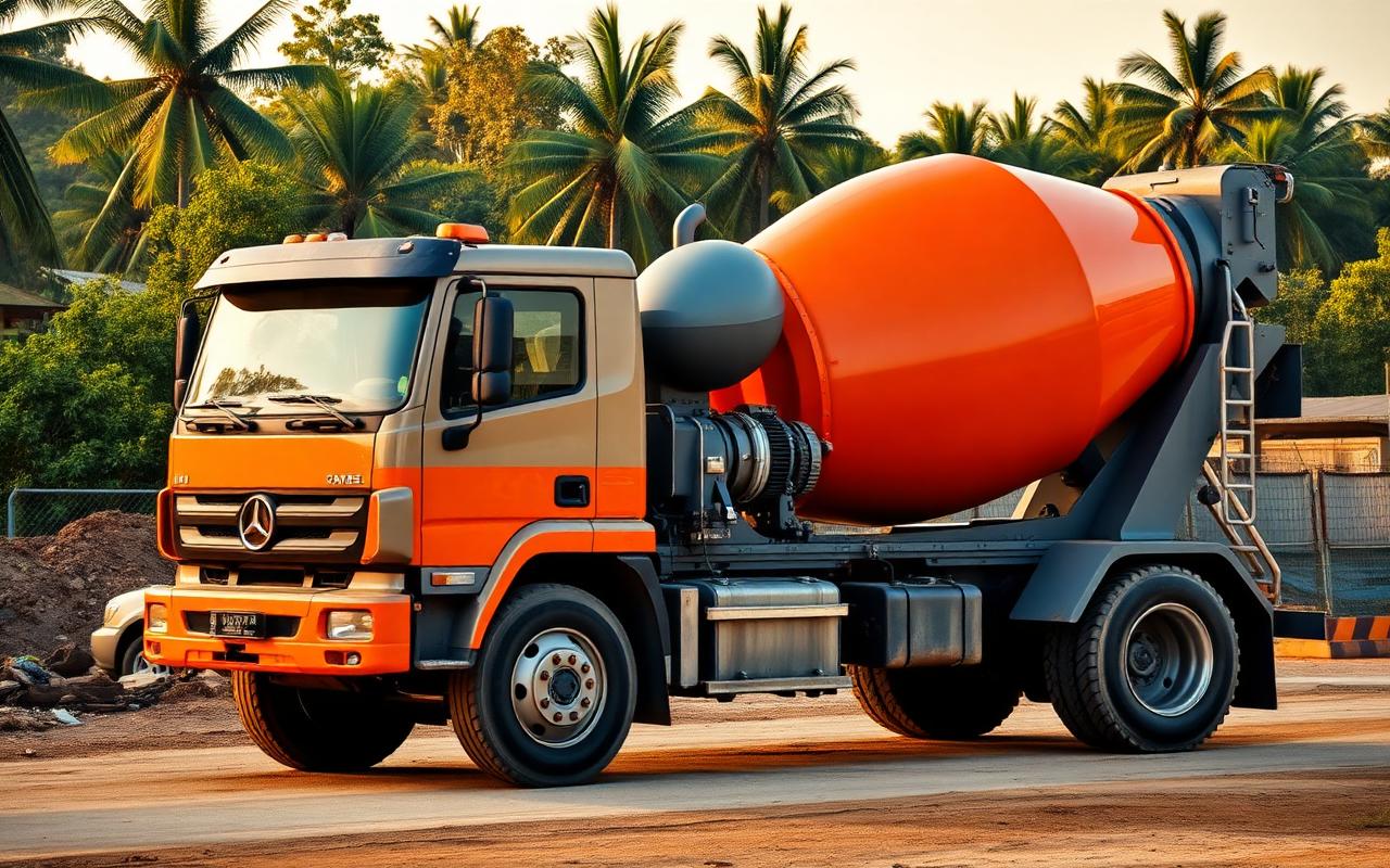 Truck mixer beton readymix PT Bulungan Nuansa Beton siap kirim di Bulungan Kalimantan Utara